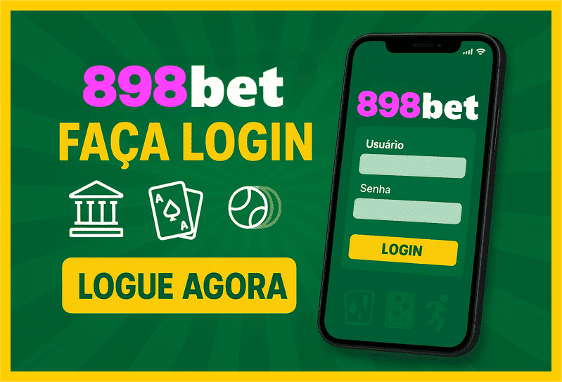 Imagem destacando login seguro na 898BET para novos usuários